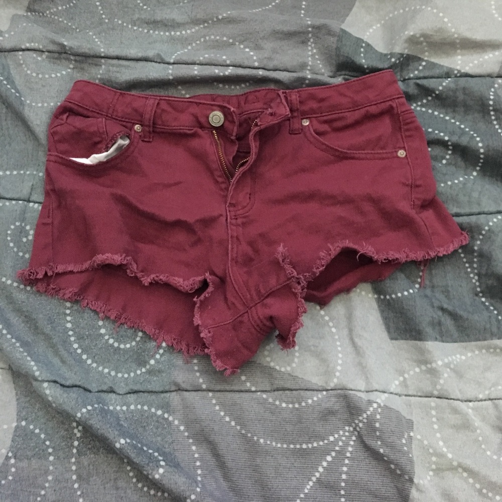 Burgundy shorts