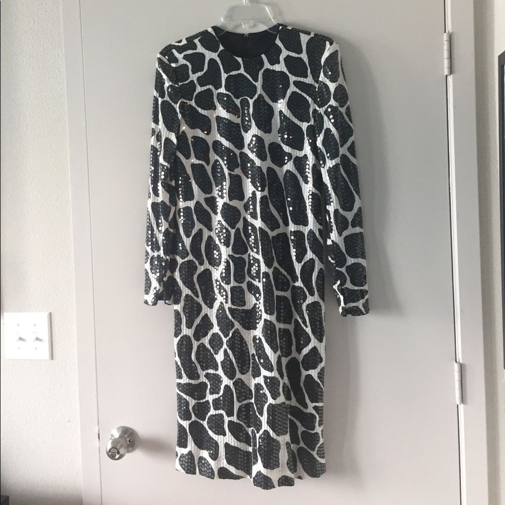 Cow print *vintage* sequin ladies dress size M