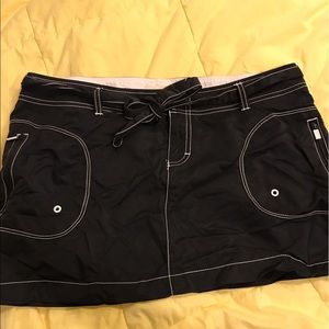 Nautica black swim skirt M with cute tie
