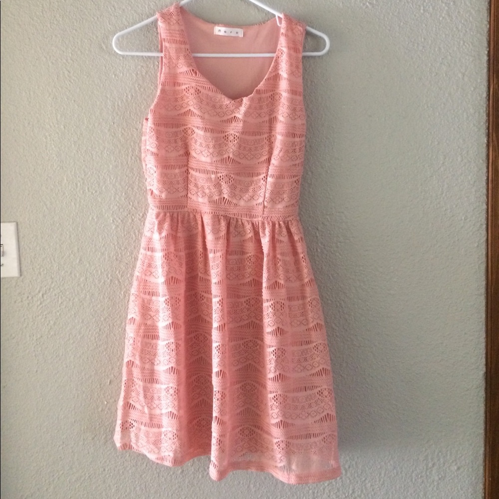 Maru light pink lace dress