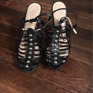 Beautiful black Coach Heels!!