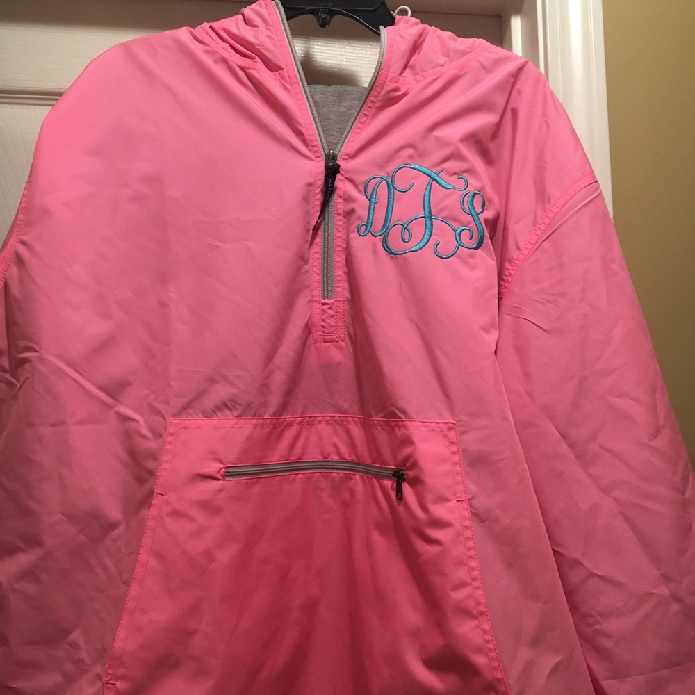 Charles River Lined Pullover with monogram