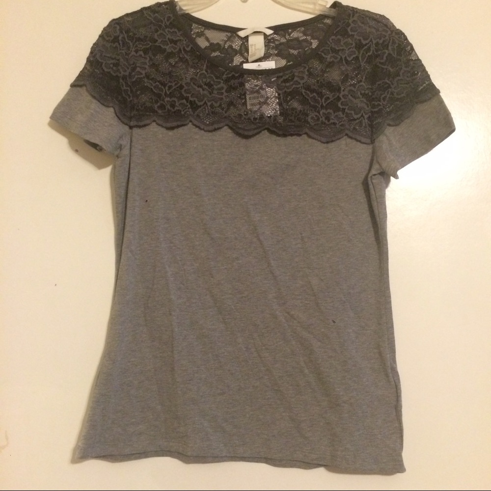 Gray lace shirt