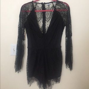 Black lace romper from tobi size medium