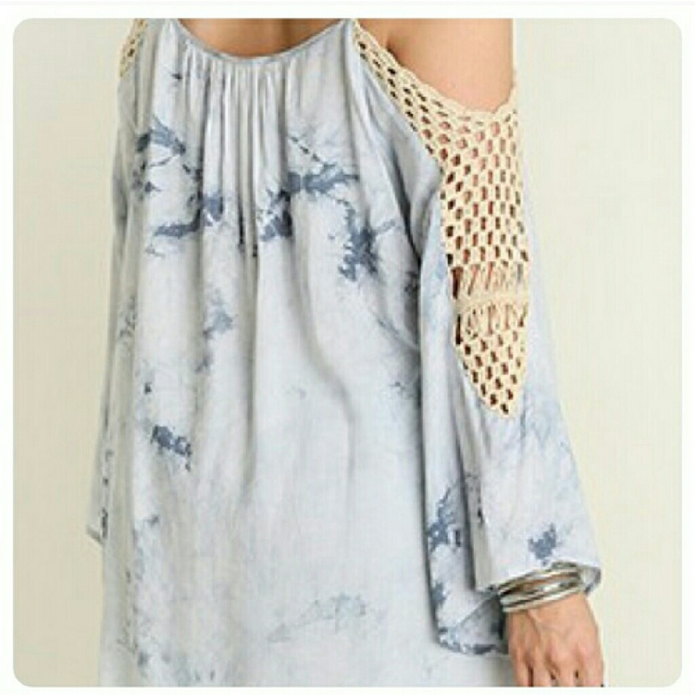 Cold shoulder, boho top, long sleeve
