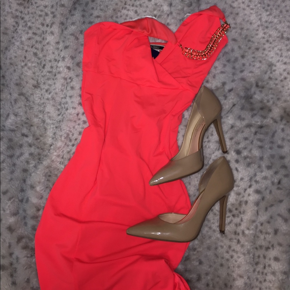 Coral dress