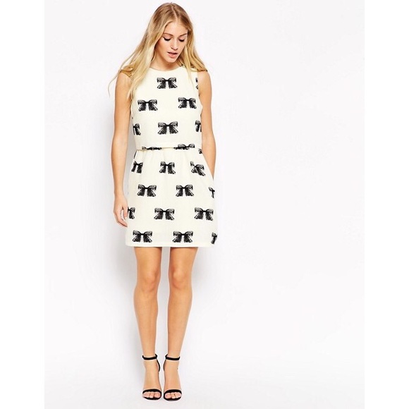 ASOS Dresses & Skirts - Asos Bow Print Overlay Dress by London Style