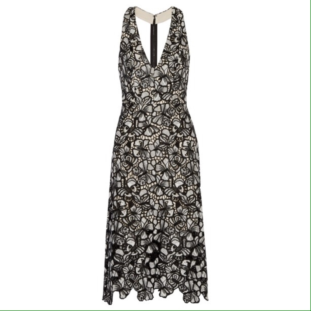 🔥🔥NWT Alice + Olivia Black and White Lace Dress