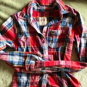 Hollister Plaid Button-Up Size Small