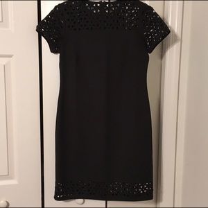 Black Short Sleeve Dress with Cut Outs
