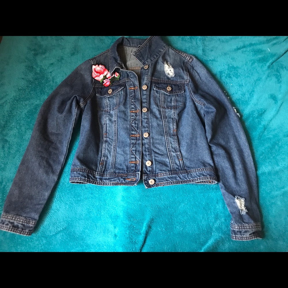 Patch denim jacket
