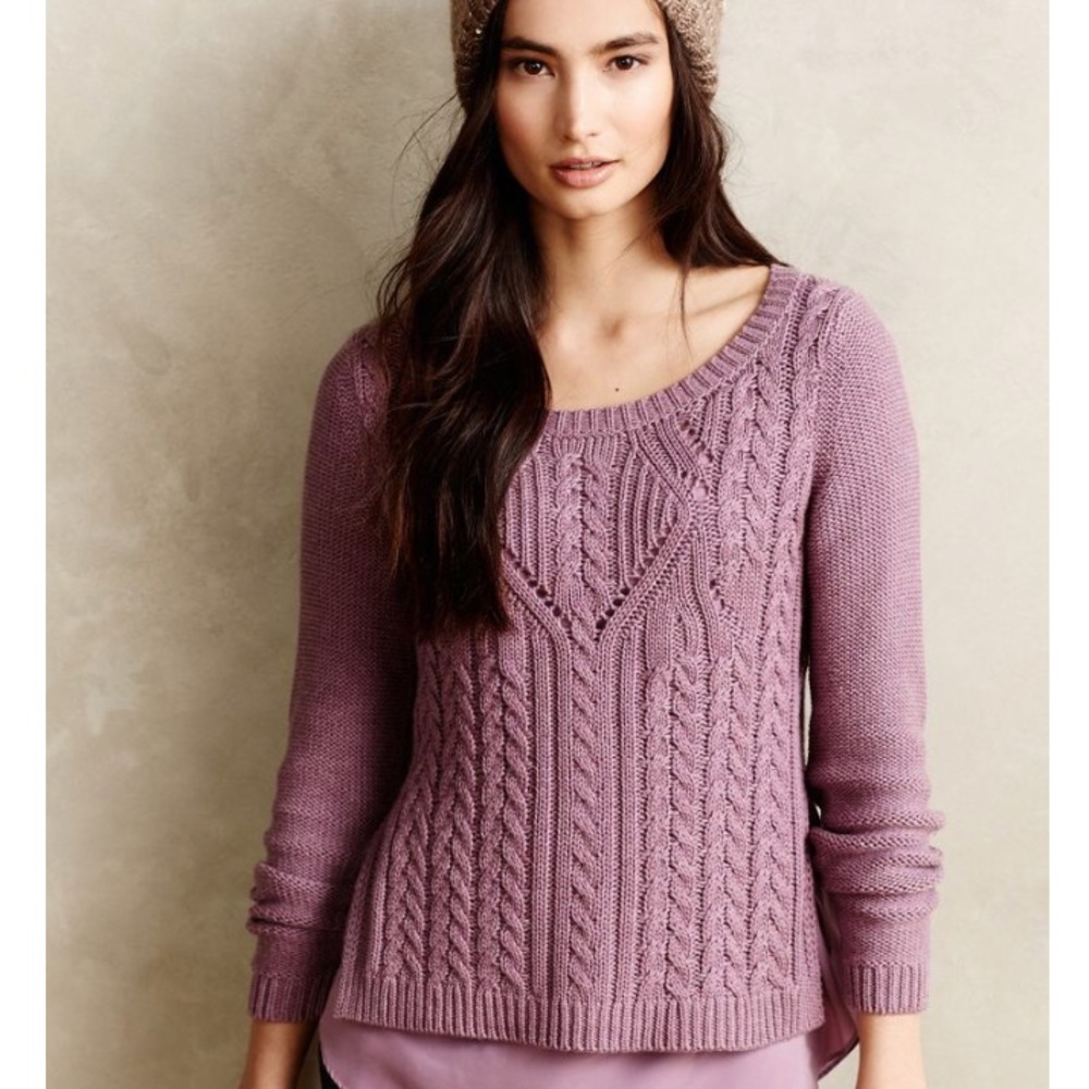 Anthropologie Cabled Ella pullover