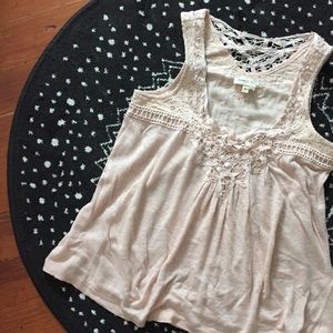 Anthropologie lace lei tank
