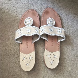 Jack Rogers nude and white sandals 8.5