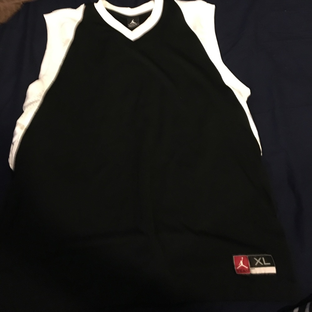 Black and White Jordan Basketball Sleeveless Shirt