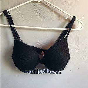 VS PINK black push up bra