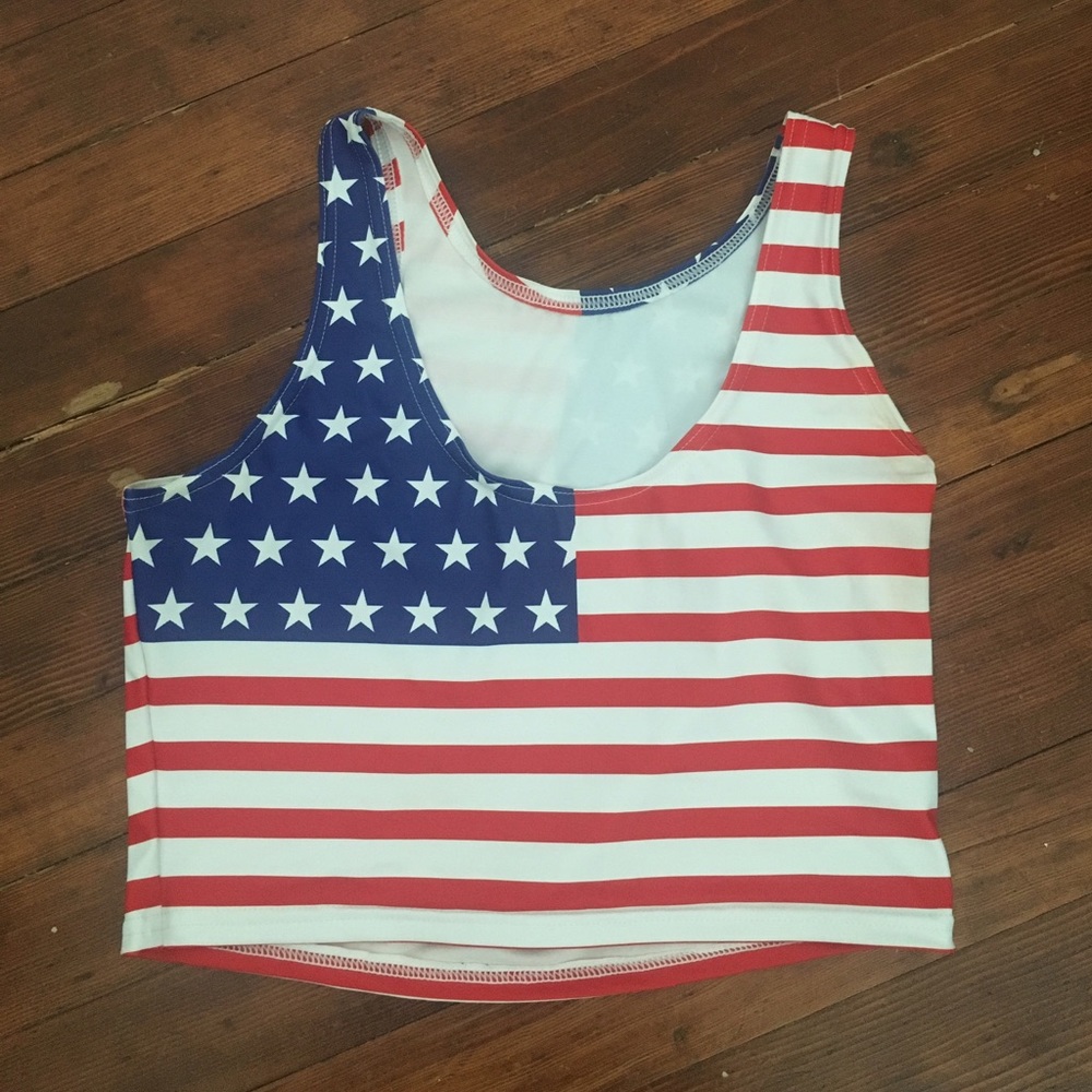 Black Milk American Flag Crop Top