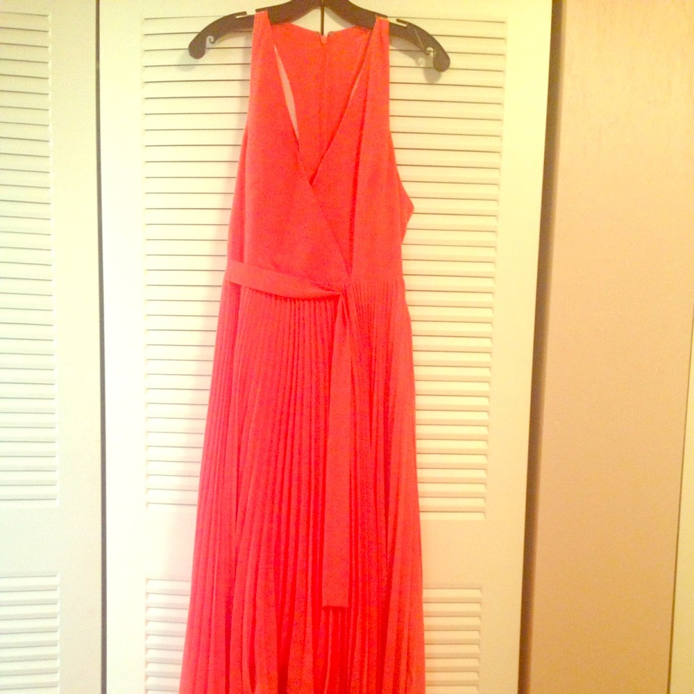 Asymmetrical peach fancy dress