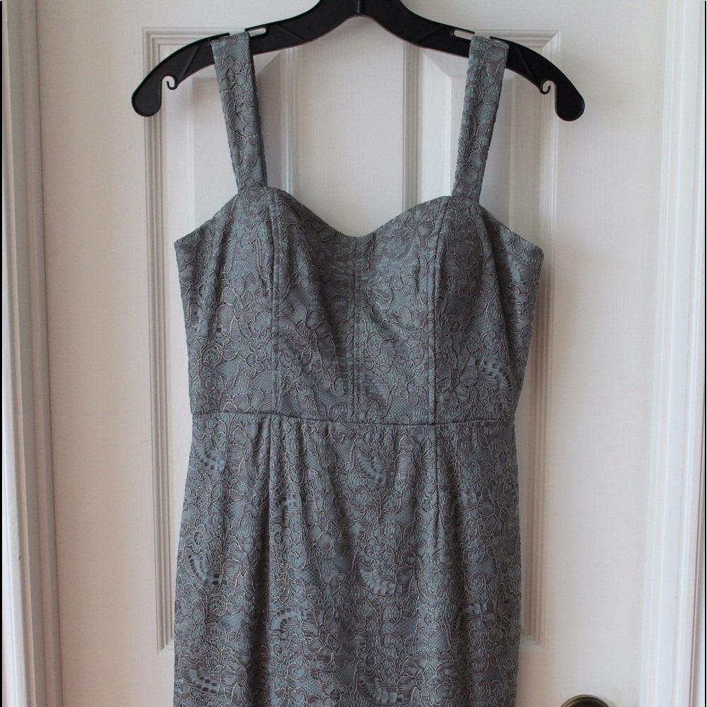 Adrianna Pappell light blue lace dress