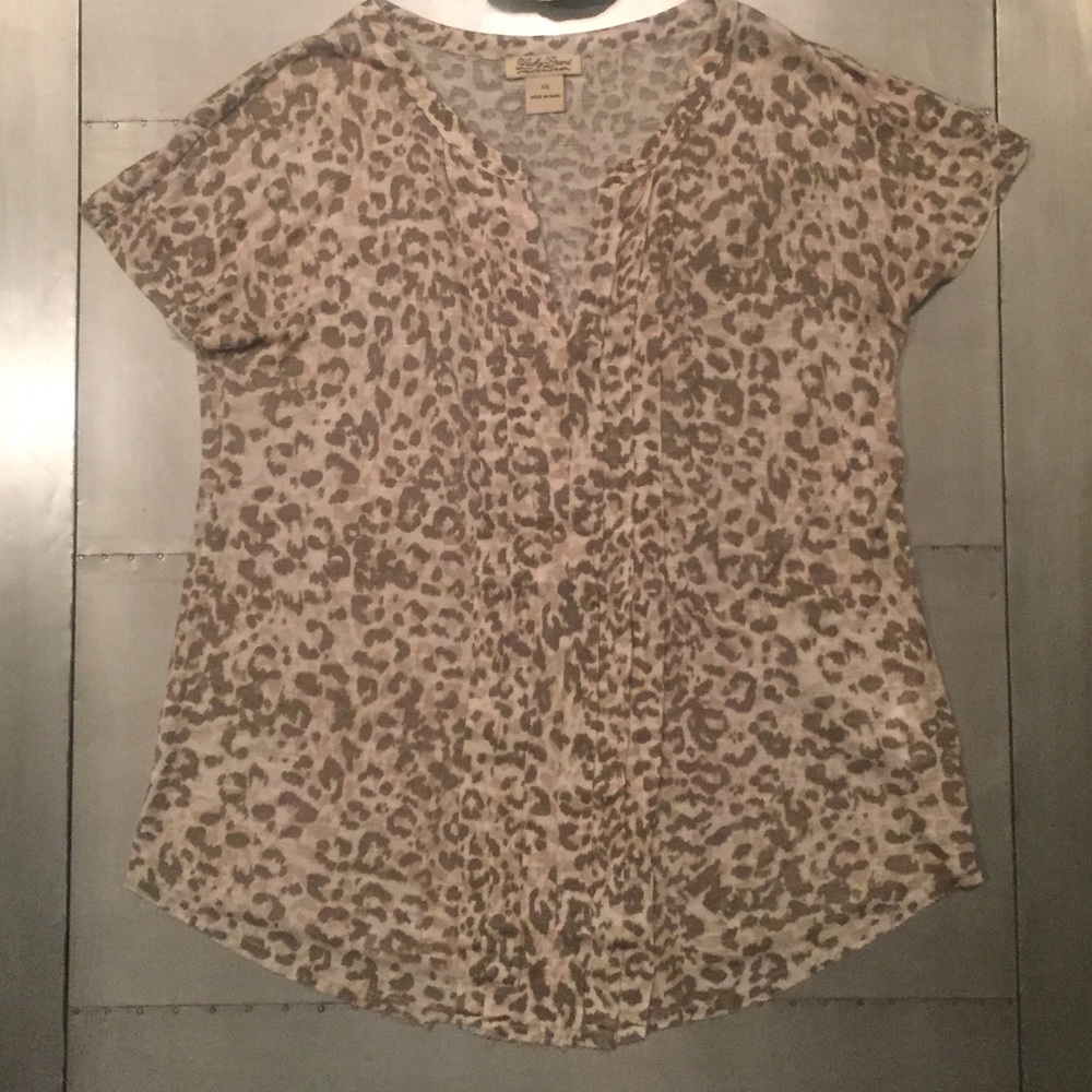Lucky Brand animal print blouse XS