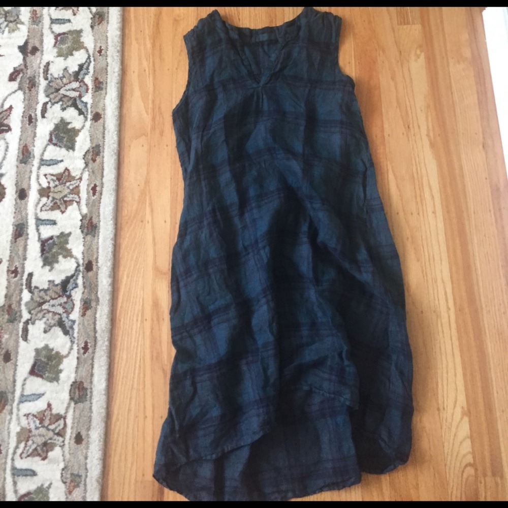 CP Shades Linen Plaid Sylvie Dress