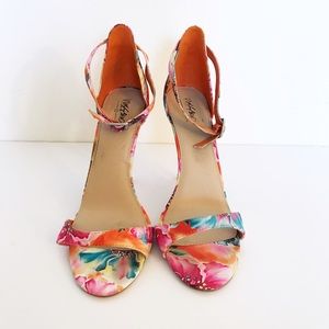 Mossimo Supply Co Shoes - Bright Floral Strappy Heels Mossimo Supply Co Shoes - Bright Floral Strappy Heels