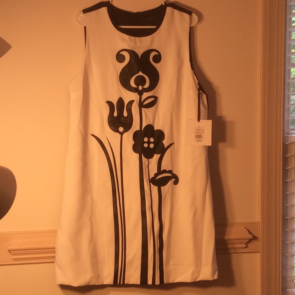 Victoria Beckham Black and White Flower Dress