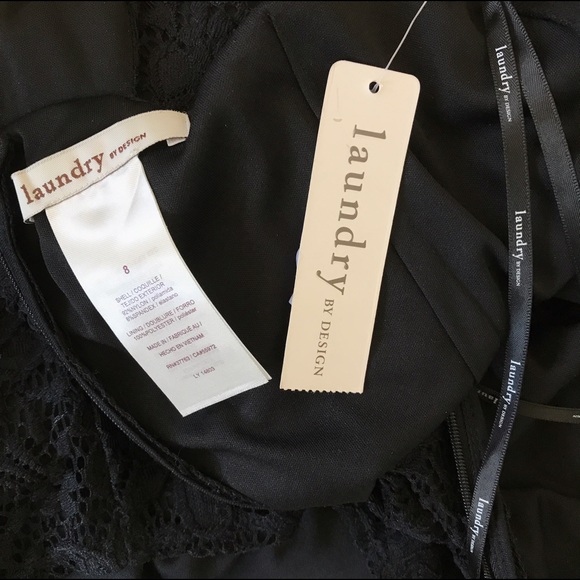 Laundry Shelli Segal Black V Neckline Lace Dress - Picture 5 of 5