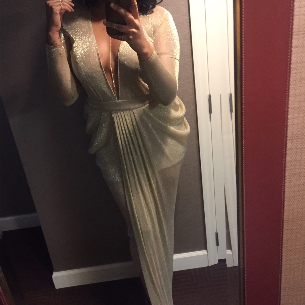 House of CB London Nude Shimmer Dress