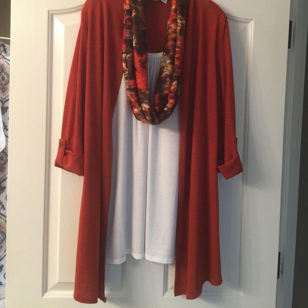 Kim Rogers Top with attached sweater