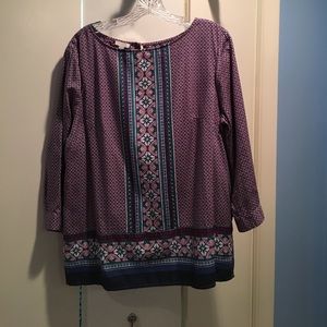 Talbots Pattern Blouse