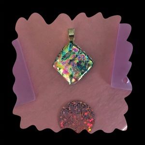 Pretty multicolored glass pendant