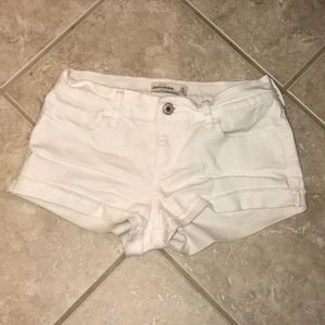 Abercrombie kids white denim shorts
