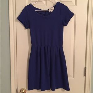 Anthropologie quilted dress cobalt blue