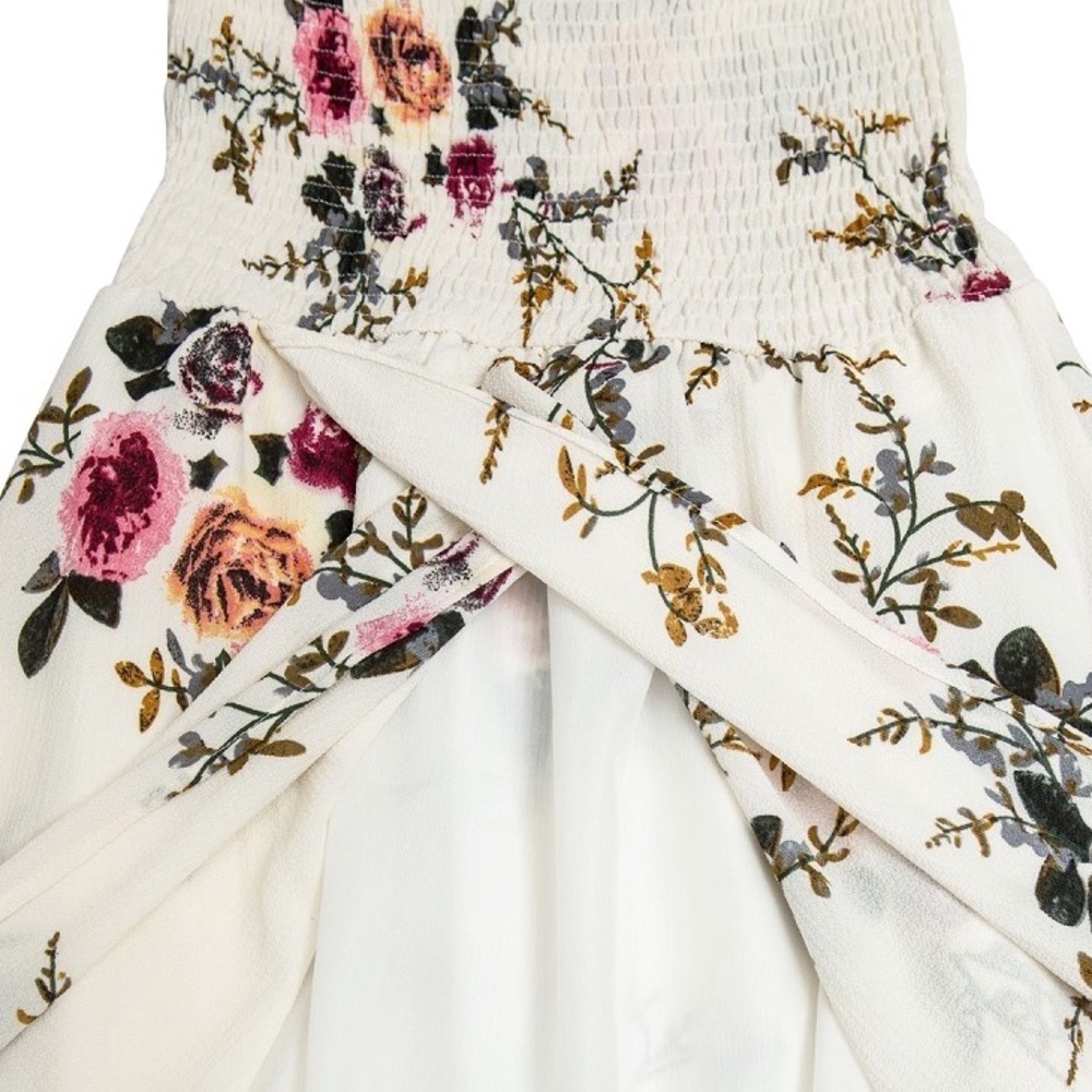 Off Shoulder Floral Faux Wrap Dress - Picture 4 of 5