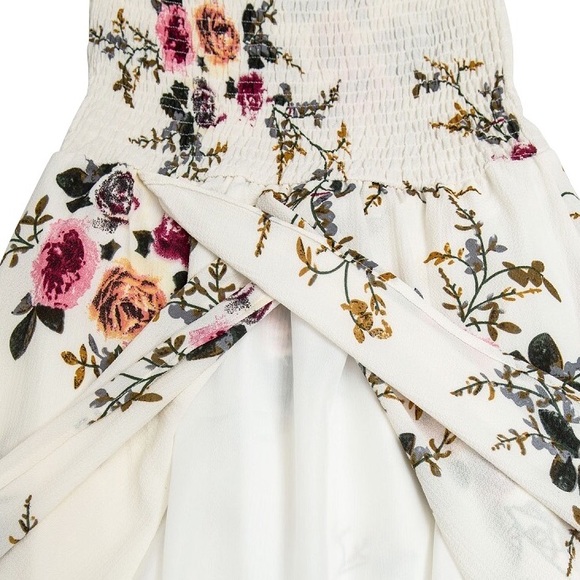 Off Shoulder Floral Faux Wrap Dress - Picture 4 of 5