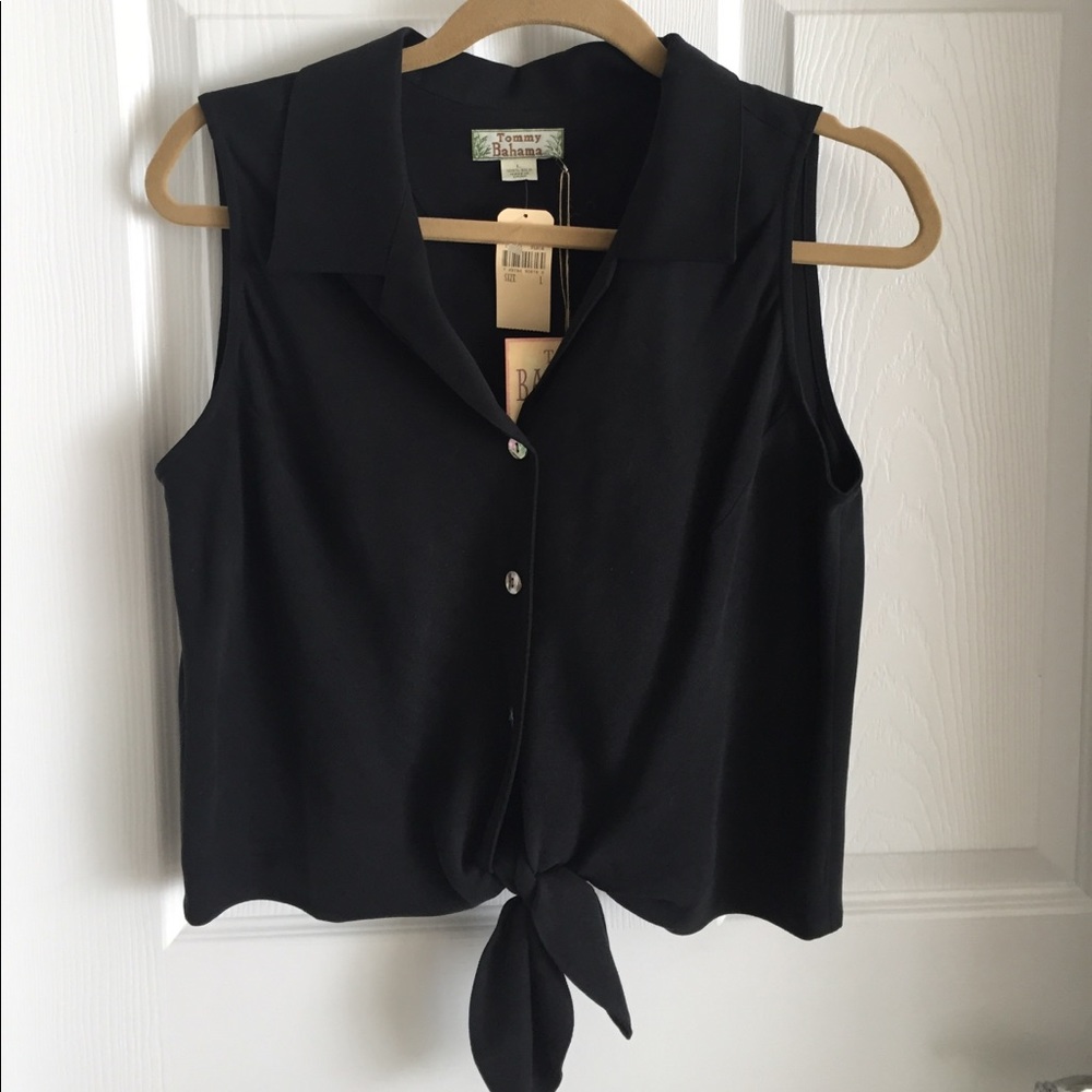 TOMMY BAHAMA SUEDED 100% SILK TOP - NEW