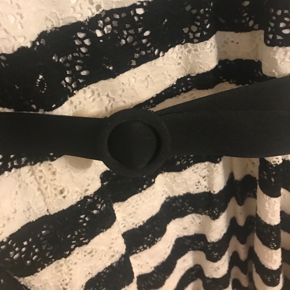 Black and White Stripe Lace Dress -Lane Bryant - Picture 2 of 4