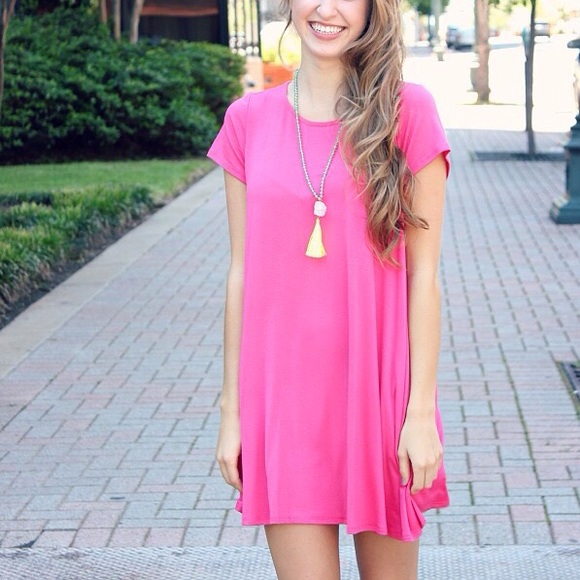 Dresses & Skirts - NWOT Deep Coral T-Shirt Dress