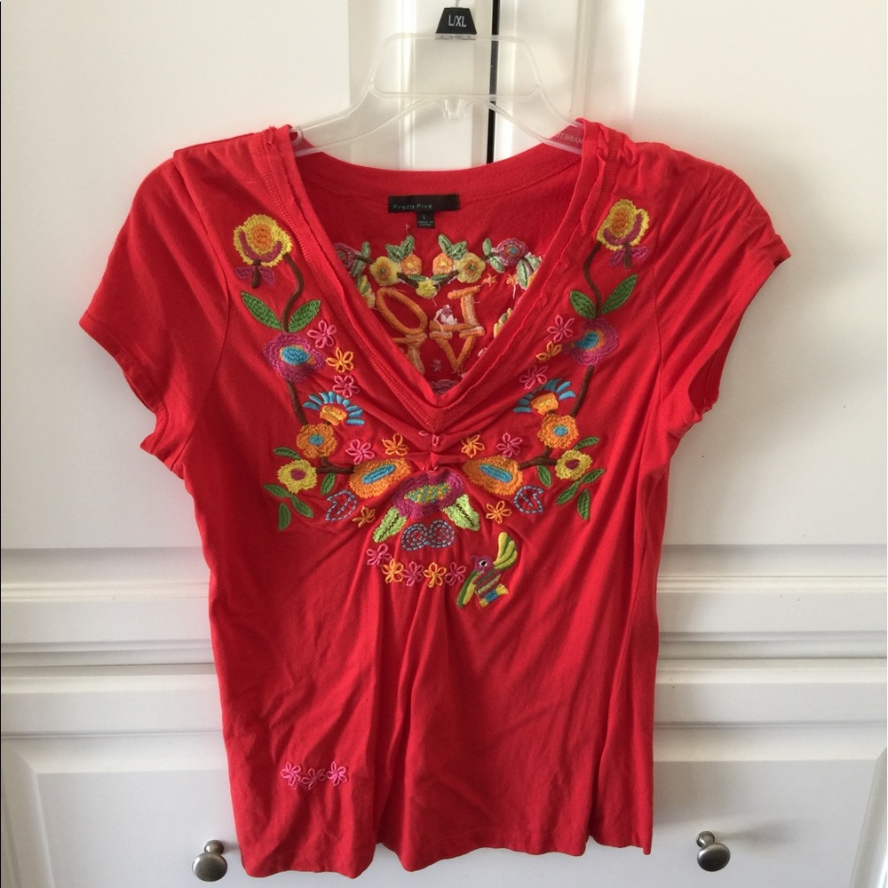 Love embroidered t shirt