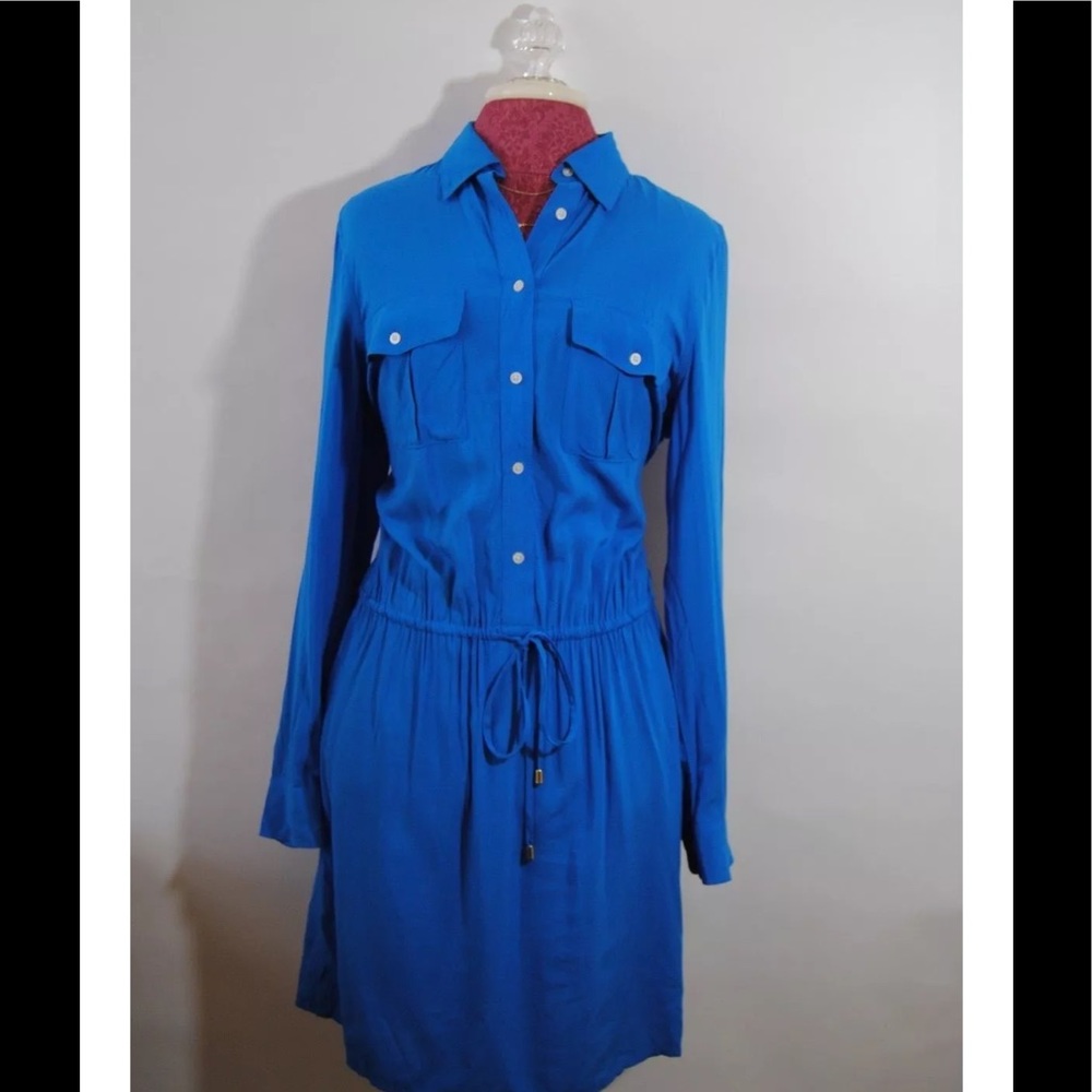 Lauren Ralph Lauren Shirt Dress Royal Blue Sz 10