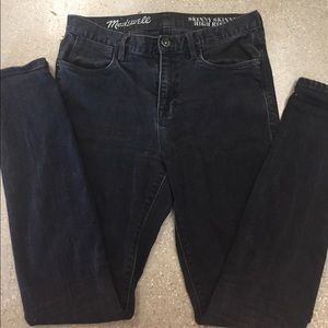 Madewell black skinny skinny high rise sz28