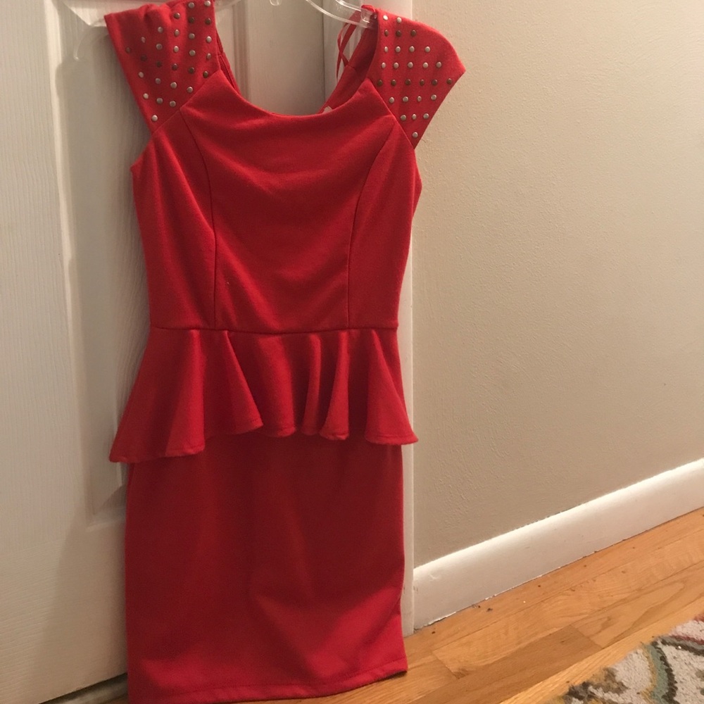Red tight dress
