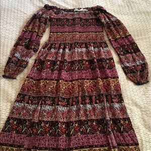 Kimchi Blue Off Shoulder Boho Peasant Dress M