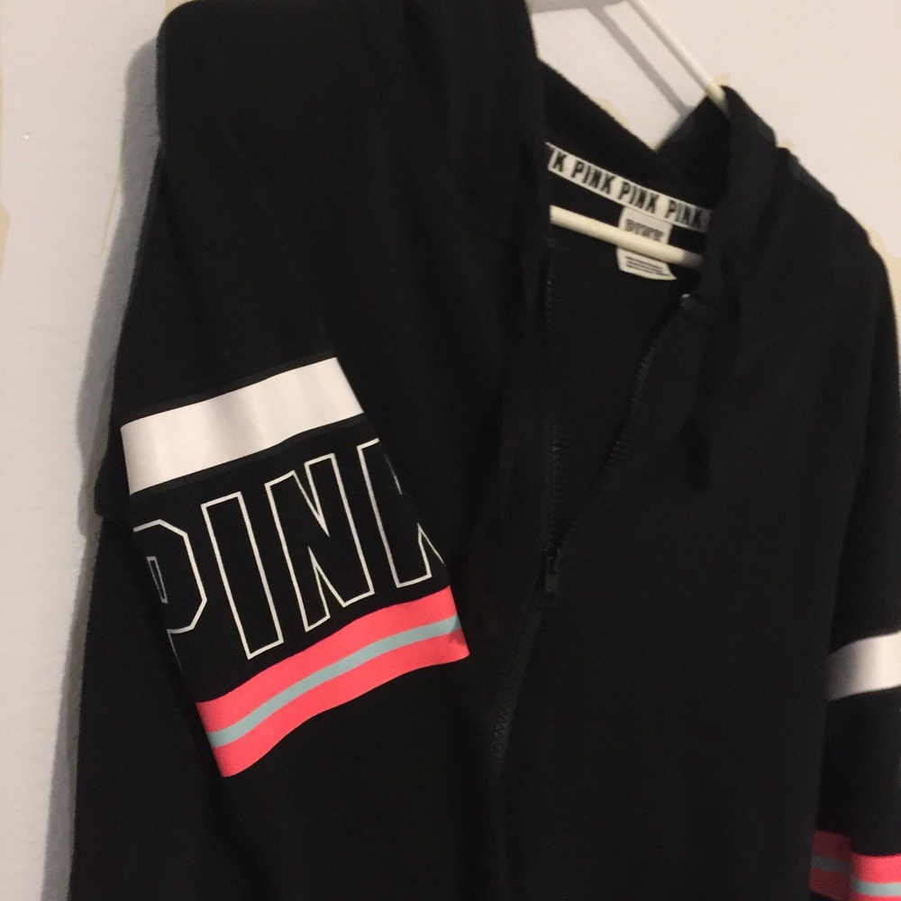 Vs pink zip up hoodie