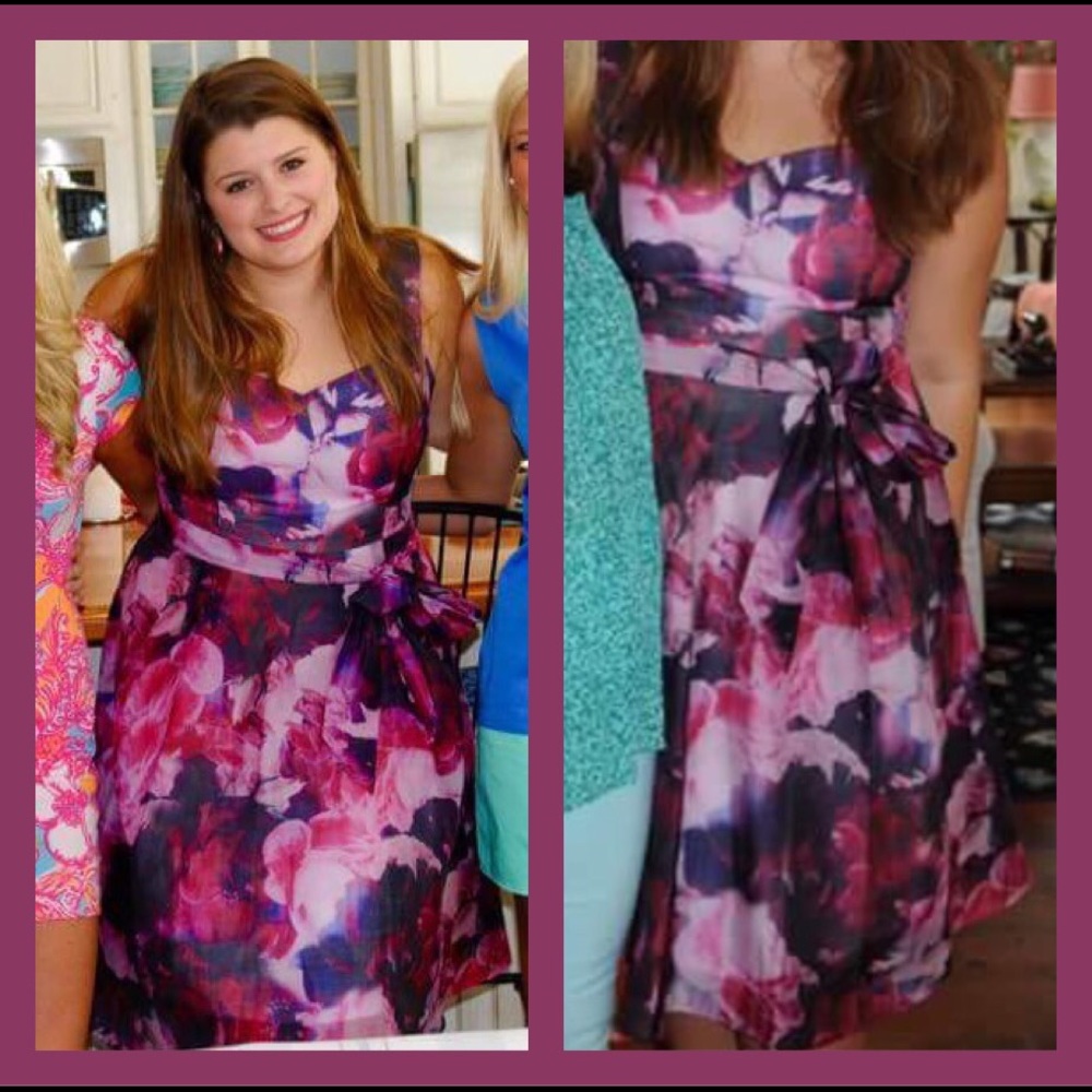 Purple floral Phase Eight dress