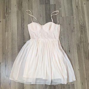 ON HOLD Light Pink/Cream Laced Top Dress