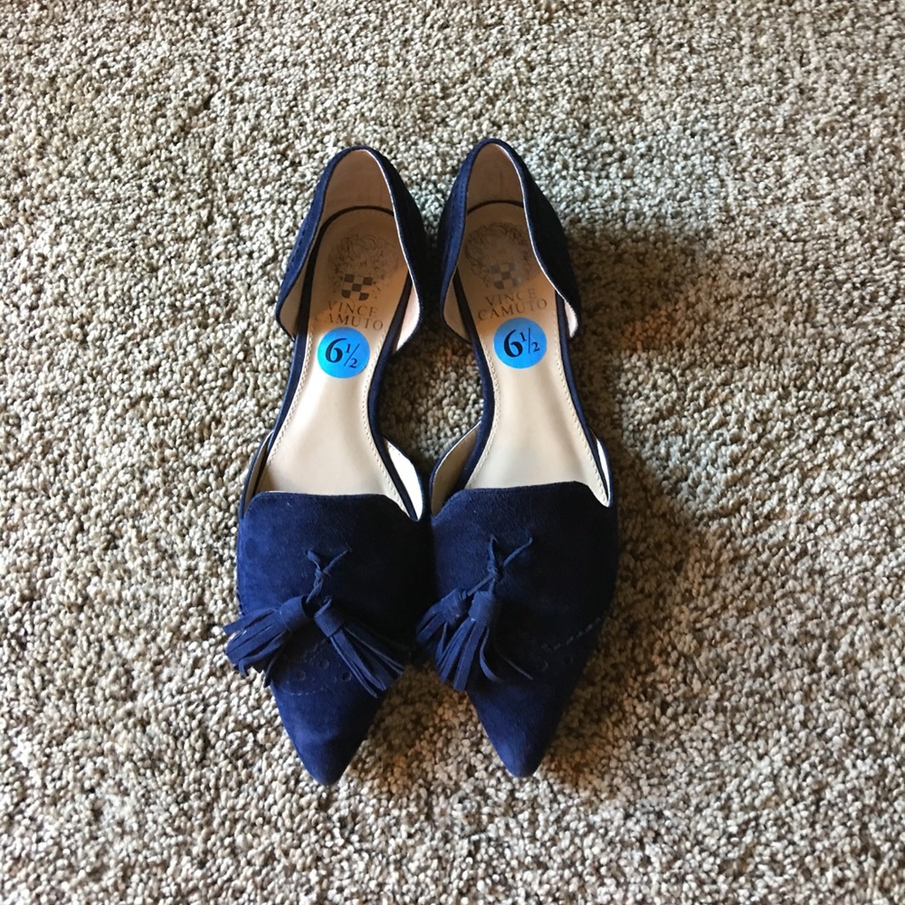 Navy Suede Vince Camuto Flats