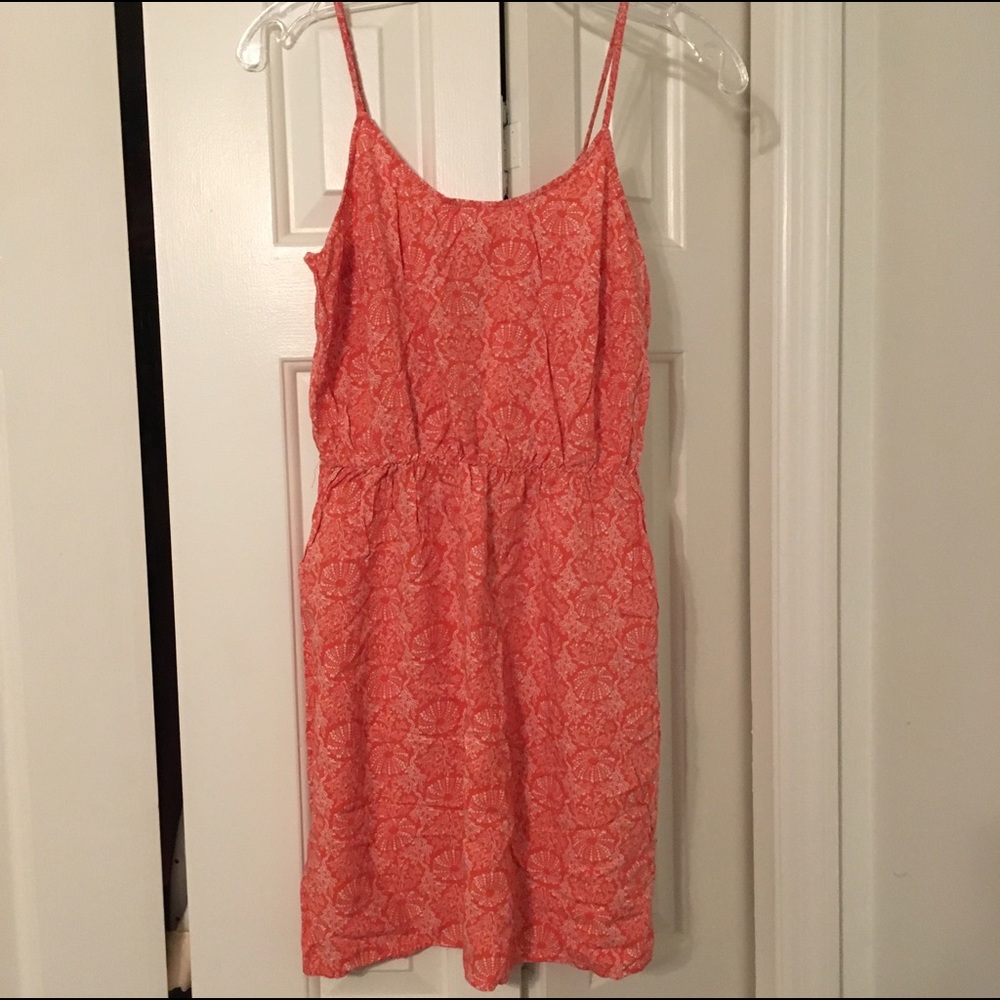 Coral patterned tank top Dress