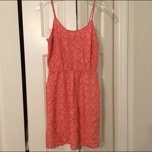Coral patterned tank top Dress
